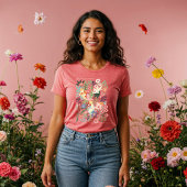 Eleganter tropischer Flora-Botanischer Koi-Fischte Tri-Blend Shirt