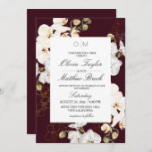 Eleganter tropischer Garten Hochzeit Einladung (Vorne/Hinten)