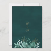 Eleganter tropischer Glitzer Einladung (Rückseite)