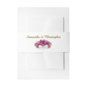 Eleganter tropischer Hibiskus Blume Bouquet Weddin Einladungsbanderole (Vorderseite Beispiel)