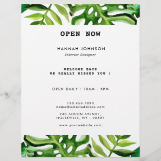 Eleganter tropischer Innenarchitekt Flyer