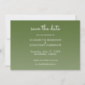 Eleganter tropischer Kupfer Palmen Trees Beach Hoc Save The Date (Rückseite)