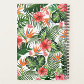 Eleganter tropischer Mit Monogramm Planer (Rückseite)