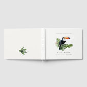 Eleganter tropischer Regenwald Toucan Wedding Gästebuch (Voll)