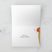 Eleganter tropischer Sommer Hochzeit Vielen Dank Dankeskarte (Innenseite)