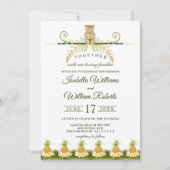 Eleganter tropischer Sommer Wedding Invitvitation Einladung (Vorderseite)