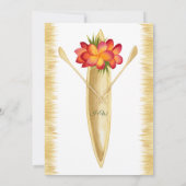 Eleganter tropischer Sommer Wedding Invitvitation Einladung (Rückseite)