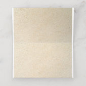 Eleganter tropischer Strand Hochzeitstisch Platzkarte (Innenseite Aufgefaltet)