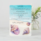 Eleganter tropischer Strand Seashells Pearls Nauti (Stehend Vorderseite)