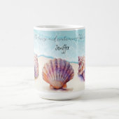 Eleganter tropischer Strand Seashells Pearls Nauti Kaffeetasse (Mittel)