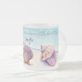 Eleganter tropischer Strand Seashells Pearls Nauti Mattglastasse (VorderseiteRechts)
