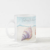 Eleganter tropischer Strand Seashells Pearls Nauti Mattglastasse (Links)