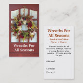 Eleganter Tür-Kranz-kundenspezifische Visitenkarte (Vorne/Hinten)