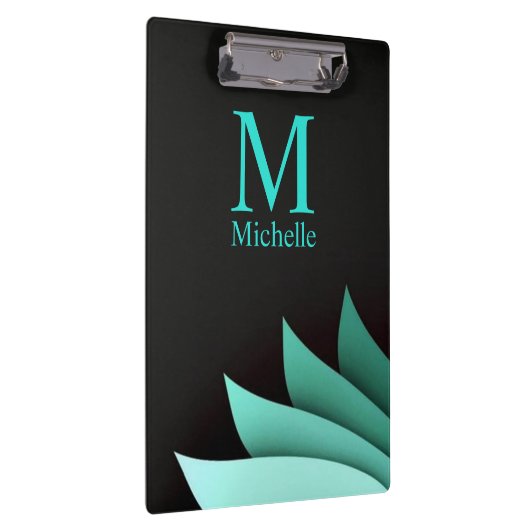 Eleganter Türkis-personalisiertes mit Klemmbrett (Rechts)