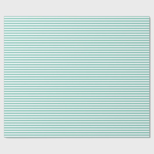 Eleganter Türkis Stripes Packpapier (Flach)
