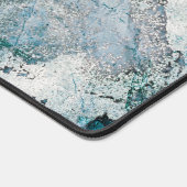 Eleganter türkisfarbener Aquamarin-grüner Monogram Schreibtischunterlage (Ecke)