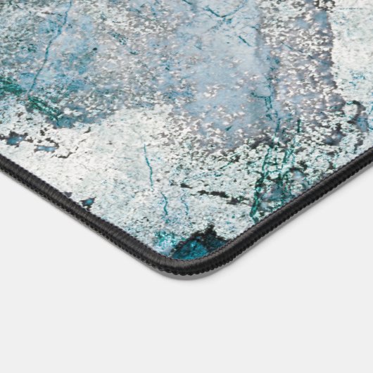 Eleganter türkisfarbener Aquamarin-grüner Monogram Schreibtischunterlage (Ecke)