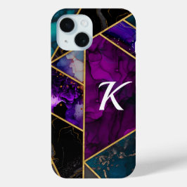 Eleganter türkisfarbener lila Glitzer mädchenhaft Case-Mate iPhone Hülle