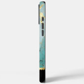 Eleganter türkisfarbener Marmor mit atemberaubende Case-Mate iPhone Hülle (Rückseite / Links)