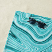 Eleganter türkisfarbener Marmorname Strandtuch (Beispiel)