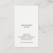 Eleganter türkisfarbener und weißgestreifter verti visitenkarte (Rückseite)