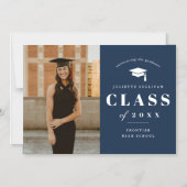 Eleganter Typ Foto Abschluss Magnetkarte Magneteinladung (Vorderseite)