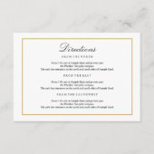 Eleganter Typ Schwarz & Weiß Gold Anleitung einfüg Begleitkarte (Vorderseite)