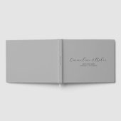 Eleganter Typ Script Serif Custom Gray Wedding Gästebuch (Voll)