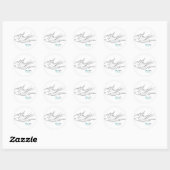 Eleganter Typ Wedding Monogram Sticker (Blatt)