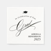 Eleganter Typografie-Abschluss individuell anpassb Serviette (Vorderseite)