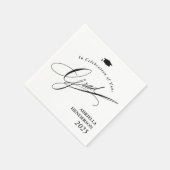 Eleganter Typografie-Abschluss individuell anpassb Serviette (Ecke)