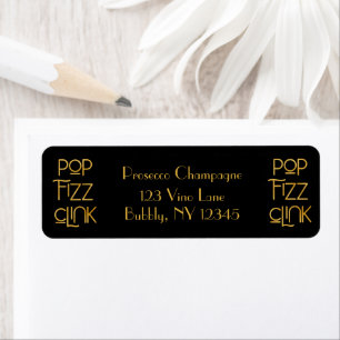 Eleganter Typografy Pop Fizz Clink Birthday