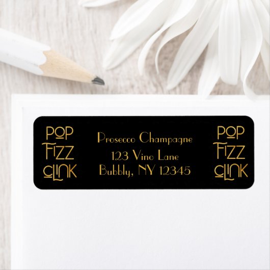 Eleganter Typografy Pop Fizz Clink Birthday (Insitu)