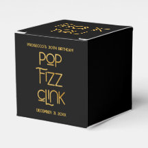 Eleganter Typografy Pop Fizz Clink Birthday