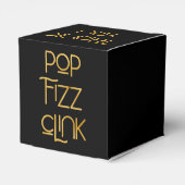 Eleganter Typografy Pop Fizz Clink Birthday Geschenkschachtel (Rückseite)
