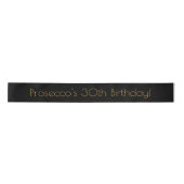 Eleganter Typografy Pop Fizz Clink Birthday Satinband (Vorderseite)