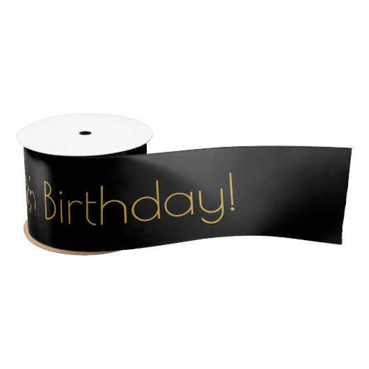 Eleganter Typografy Pop Fizz Clink Birthday Satinband (Spule)
