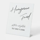 Eleganter Typografy Simple Honeymoon Fund White Sockelschild (Vorderseite)