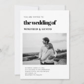 Eleganter UAWG QR-Code in einem Hochzeitsszenario- Einladung (Vorderseite)