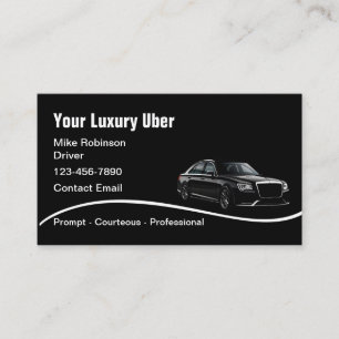 Eleganter Uber-Fahrer Glanzfinish Visitenkarte