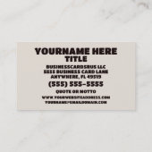 Eleganter Übersetzer Visitenkarte (Rückseite)