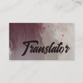 Eleganter Übersetzer Visitenkarte (Vorderseite)