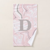 Eleganter unbedeutender rosa und weißer badhandtuch set (Handtuch)