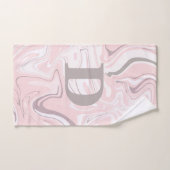 Eleganter unbedeutender rosa und weißer badhandtuch set (Handtuch)