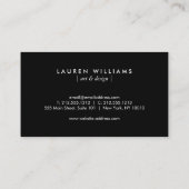 Eleganter und Abstrakter Gold Pinselstriche Design Visitenkarte (Rückseite)