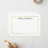 Eleganter und dennoch einfach - Größe auswählen -  Mitteilungskarte (Vorderseite/Rückseite Beispiel)