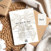 Eleganter und einfacher Bow Theme Polterabend Einladung