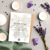 Eleganter und einfacher Bow Theme Polterabend Einladung