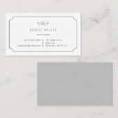 Eleganter und einfacher klassischer Rahmen Visitenkarte (Vorne/Hinten)