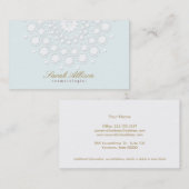 Eleganter und einfacher Kosmetologe Light Blue Visitenkarte (Vorne/Hinten)